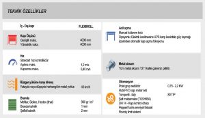 Flexroll Teknik Özellikler